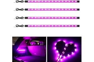 YM E-Bright Luci LED per carrello da golf blu Luci di striscia a led sottoluce per barche marine Moto Kayak Interni Esterno 5050 Chipset 15SMD Impermeabile IP67 DC 12V (confezione da 4)