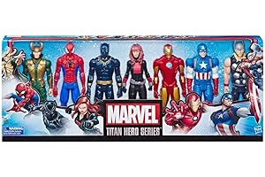 HASBRO Marvel Avengers Titan Hero Series, Pack de 7 Figurines de 30 cm, et 5 Accessoires