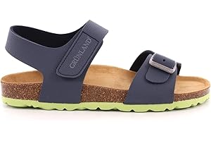 GRÜNLAND GRUNLAND Junior SB0234 Luce Sandalo BAMB. S. Blu-Lime 35