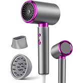 LORVENA Professional Hair Dryer 2400W Ionic Diffuser, 2 Speeds | 3 Temperatures, 2 Speeds, Cold Air, Diffuser and Concentrato
