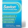 Savlon Wound Cleansing Wipes, Alcohol Free, Cleaning Wipes for Wounds, Pack of 10 Wipes, Gentle, for Cuts and Grazes, Sterile, Alcohol Free, Biodegradable Plastic Free Wipes