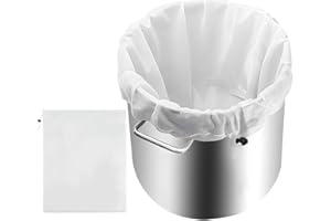 HUGWAIT Filtro de Cocina Reutilizables 56x66cm, Colador de Cerveza Malla Fina con Cordón, Colador Tela para Cerveza y Leche Vegetal, Filtro de Tela Yogurt Strainer Ideales para Vino, Lúpulo, Queso, Yogur
