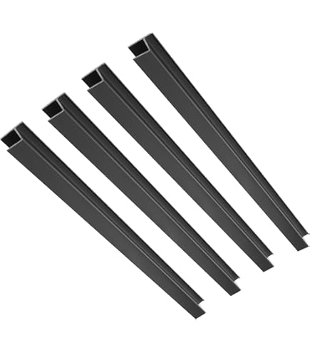Hanging File Rails 12 Pack Black PVC File Cabinet Rails - 16 Inch For Office Drawer Organization File Cabinet Dividers