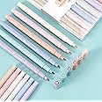 UCRAVO Cute Highlighters With Duals Tips, Cream Colors, Chisel Tip and Bullet tip, Aesthetic Highlighter Marker, No Bleed Dry Fast Easy to Hold Soft Chisel Tip Bible Highlighter Pens No Bleed Through