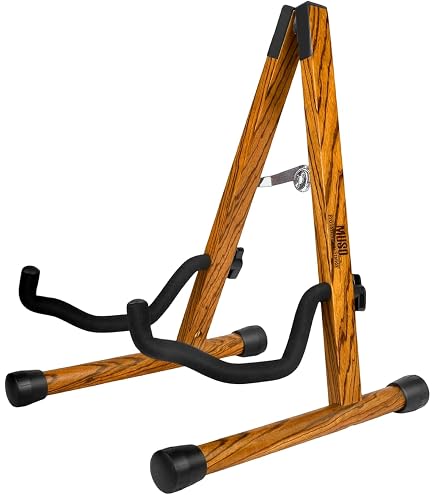 LEKATO Support Guitare A-Frame Pliable - Pour Guitare Électrique, Basse, Ukulele Et Banjo