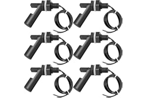 Xiatiaosann 6 Stück Schwimmerschalter Wasserstandssensor, M12 Flüssigkeits Wasserstandssensor Seitenmontage Horizontale Wasserpumpensteuerung für Aquarien Aquarium Hydroponik Pool