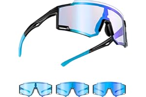 URBZUE Fotocromatici Occhiali da Ciclismo Uomo Donna Occhiali Bici con TR90 Polarizzati Occhiali Sportivi Occhiali Veloce Rave Anti UV 400 Occhiali Da Sole per MTB Ciclismo Strada Sciare Corsa e Pesce