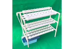 WSIKGHU Sistema hidropónico de cultivo hidropónico, sistema hidropónico, kit de cultivo hidropónico, 90 ubicaciones de plantas, 3 capas, herramienta de cultivo vertical con bomba de agua