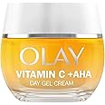 Olay Vitamin C Face Moisturiser Day Gel Cream with AHA, Skincare with Niacinamide 99% Purity and Vitamin E Brightening Skin Care: Anti-Dark Spot Action, Evens, Hydrates Non-Greasy, Non-Sticky 50ml