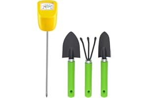 TFTEK Medidor de Humedad del Suelo, higrómetro de Plantas, probador de Monitor de Agua, con Mini rastrillo y Juego de Pala