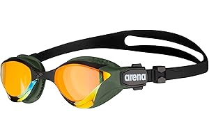 arena Cobra Tri Swipe Mirror Occhialini Triathlon Unisex Adulto, Occhialini Nuoto Piscina con Lenti a Specchio, Anti-Appannamento, Protezione UV, 3 Ponti Nasali Intercambiabili
