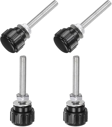 5pcs M3 X 12mm Black Thumb Screw Knurled Head Carbon Steel Hand Tighten Loosen Nut Lock Clamp Threaded Knurling Bolt Fasten Tightening Tool - View #13