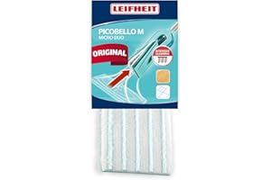 Leifheit Original Wischpad Picobello M Micro Duo Wischbezug für Glatte Böden, Wischer Bezug aus Mikrofasern und Spezialborsten, saugfähiger Bodenwischer Bezug
