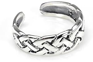 JEWELLERYBOX Braided Sterling Silver Celtic Knot Band Toe Ring/Rings/Weave