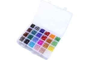 A RAY OF SUNSHINE 1200Pcs Perline Sfaccettate Colorate,Perline Sfaccettate Grandi,Perline Cristallo Sfaccettato,Perline di Vetro Sfaccettate,Perline di Vetro per Bigiotteria,Perline di Cristallo Swarovski