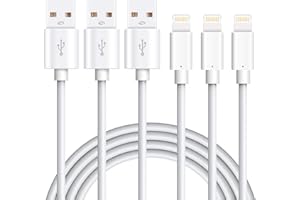 Cavo iPhone Certificato MFi 3Pezzi 1M,Marchpower Cavo Lightning USB Filo Caricatore iPhone Ricarica Rapida compatibile con iPhone 14/13/12/12 ProMax/12Mini/SE/11/11Pro/X/XS/XR/8/8Plus/7/6/5, iPad Pro