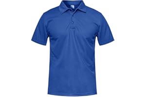 MAGCOMSEN Men's Breathable Quick Dry Golf Polo Shirt Summer Outdoor Lightweight Short Sleeved Shirts
