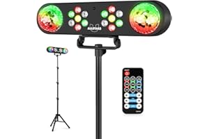 Fuzzix AllStar2 LED Party Light with Stand and Remote Control - 2X Wash Effects 2X Jelly Ball