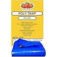Tarpaulin Blue Waterproof Tarpaulin - Tarp Sheet Cover - Woven Polyethylene and Laminated by three strawberry ltd. (6ft x 8ft (1.8mx2.4m))