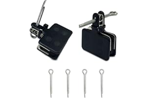 BEIIEB Set di 6 chiavistelli per pastiglie freno in resina per freni a disco per mountain bike, pastiglie freno per bicicletta (nero)