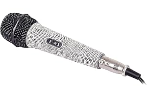 WeGeek - Trevi EM 30 Star - Micrófono dinámico unidireccional con Cable de 5 m, Conector XRL (cañón), Cuerpo de Metal Efecto Diamante