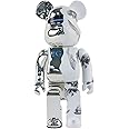 MITMI Bearbrick 400 percent Violent Bear Building Blocks Bear Two-Color Stitching Figurine Model Handmade Collectible Toy Gift Fashion Ornament Sculpture 28CM (11in) A a