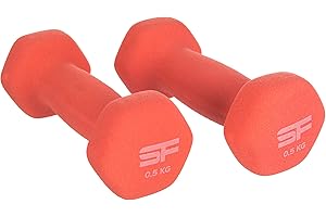 Structure Fitness ® Neoprene Hand Weights Dumbbell Set Iron Home Gym Fitness Aerobic Exercise Soft Touch Grip- Comfortable To Hold and Soft on Floors Excellent Fitness Accessories For Toning and Strength Workouts