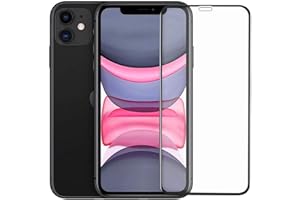YMHML Tempered Glass Screen Protector Compatible For iPhone 11 / iPhone XR (Black) Edge To Edge Full Screen Coverage With Easy Installation Kit,Pack Of 1
