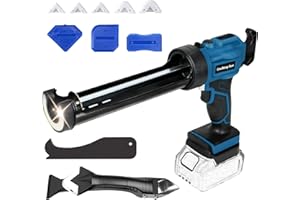 VAPOURD Akku Kartuschenpresse Kompatibel für Makita Akku Silikonpistole 18V mit LED Licht 4 Geschwindigkeiten einstellbar, Kartuschenpistole für Abdichten, Spachteln, 10oz / 300ml (Blau)