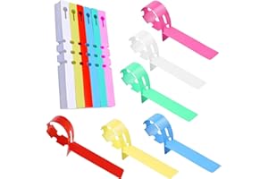 YITOBICI 300 Stück Stecketiketten,Garten Pflanzenetiketten,Plastik Pflanzenstecker Schlaufenetiketten Pflanzschilder,Stecketiketten gartenschilder Wiederverwendbar für draussen Garten 6 Farben