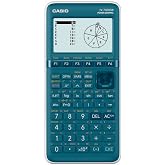 Casio FX-7400GIII graphics calculator, cyan display (locations): Powered by 21 batteries (G xY x D) 87.5 x 21.3