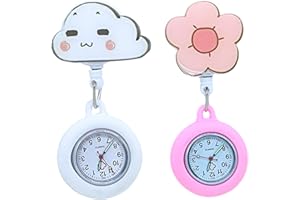 PANYI Orologio per Infermieri In Silicone,Orologio da Tasca a Scomparsa,Oorologio da Infermiera Personalizzato,Accessori Infermiera per Medici, Infermieri e Studenti per Controllare L'Ora
