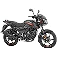 Bajaj Pulsar 125 Neon Disc Motorcycle/Motorbike - Ebony Black Solar Red Decals - Ex-Showroom