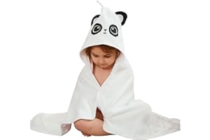 Hilmocho Baby Kapuze Badetuch Organisches Bambus Schwimmen Duschtuch für Neugeborenes Kleinkind Weiche absorbierende Decke Bademantel, 100x75CM