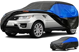 GUNHYI SUV Car Cover Waterproof Breathable, Outdoor Car Cover Rain Dust Sun UV Protection Universal fit BMW X5/X6, RangeRover Discovery, Porsche Cayenne,Volvo XC90 etc. Fit SUV/4x4 (485 To 510cm)