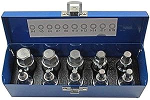 BERGEN TOOLS B1695 US Pro - Juego de llaves de vaso hexagonal de 1/2 pulgadas