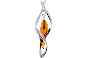 SILVERAMBER JEWELLERY SilverAmber - GL220 - Pendentif Femme - Ambre - Argent 925/1000