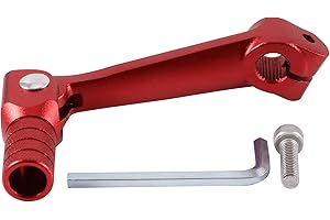 GOOFIT Red CNC Universal Motorbike Shift Lever Aluminum Folding Gear with Tools Replacement for T4 TGR MX6 M4 Most Dirt Pit Bikes ATV UTV