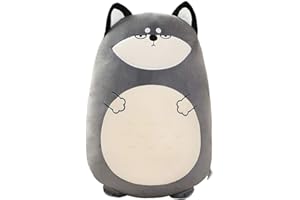 Kekeso Dinosaur Plush Hugging Pillow Cute Stuffed Animal Plush Toy Throw Pillow (Husky, 45cm/17.71in)
