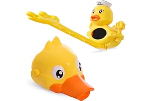 Dzmuero Extensor Grifo Lavabo para Niños, 1 pieza Alargador Grifo, Diseño en Forma de Pato, Ajustable, más Conveniente para que los Niños Pequeños se Laven las Manos
