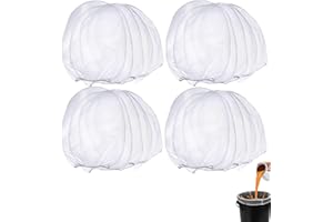 TUBAWD 20 Pcs Paint Strainer Bag, Paint Strainer, Paint Filters Strainers 1 Gallon Fine Mesh Filters with Elastic Top for Painting, Gardening & Hydroponics