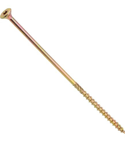 Viti In Acciaio Zincato 8,0 X 300 Mm, Testa Torx A Wafer – Confezione Da 4 Pezzi, Per Legno, Filettatura Parziale, Con Punta Cacciavite