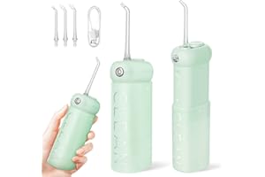 usmile Idropulsore Dentale Ultrasuoni senza Fili, Idropulsore Dentale Portatile per Denti con 4 Modalità 3 Ugelli di Ricambio, Irrigatore Dentale Ricaricabile Impermeabile IPX7, CY1 Verde