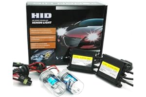QIDIAN 55W Car Light Source HID Headlights Ballast Bulb Kit DC Super Slim Conversion H1 H3 H4 H7 H8 H9 H10 H11 HB3 HB4 9005 9006 (9005/HB3,6000K)
