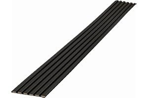 WOHNARTIG Wandverkleidung | Lamellenverkleidung | Akustikpaneel | Wandpaneele auf filz | Akustikfilz | Lamellenwand | Lamellen dekor | Schwarz | 275cm x 27cm |