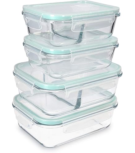 LG Luxury & Grace Pack 4 Botes De Polietileno 0,7L  12x10cm  Y 1,3L  18x10cm . Tarros De Plastico Transparentes Con Tapa Enroscable Para Almacenamiento De Pasta Chuches Sin Bpa