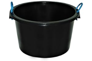 M1SS Strong Plastic Multi-Purpose Storage Bucket For Home Garden Construction (Bucket With Rope Handles), 45L