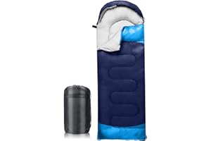 COYONCE Sacco a Pelo, Sacco a Pelo Rettangolare Ultraleggero 3-4 Stagioni, Resistente all'Acqua e al Vento, Perfetto per Campeggio in Ogni Condizione, Facile da Riporre, Ideale per Adulti e Bambini