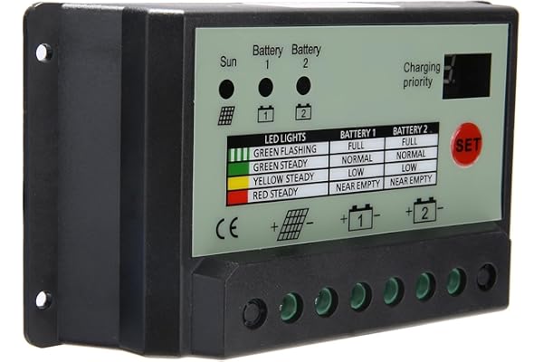 20A Dubbla Batterier Solar Charge Controller Regulator For 12V Eller 24V Batterier Solar Controllers Mycket AnväNd