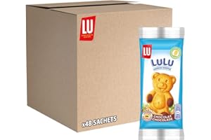 LULU L'Ourson Chocolat - Gâteau Moelleux au Chocolat - Avec Arômes Naturels - Pack de 48 Sachets (30 g)
